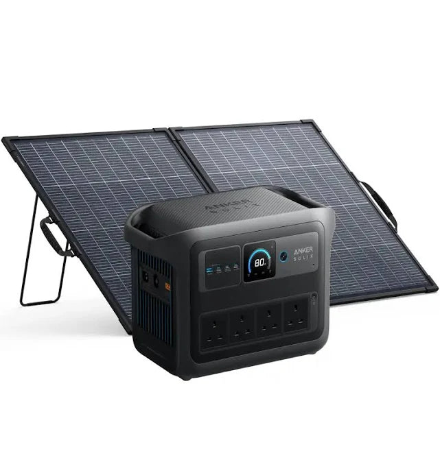 Anker SOLIX C1000 Gen 2 + PS200 Bifacial Solar Panel – 1,024Wh Portable Solar Power System