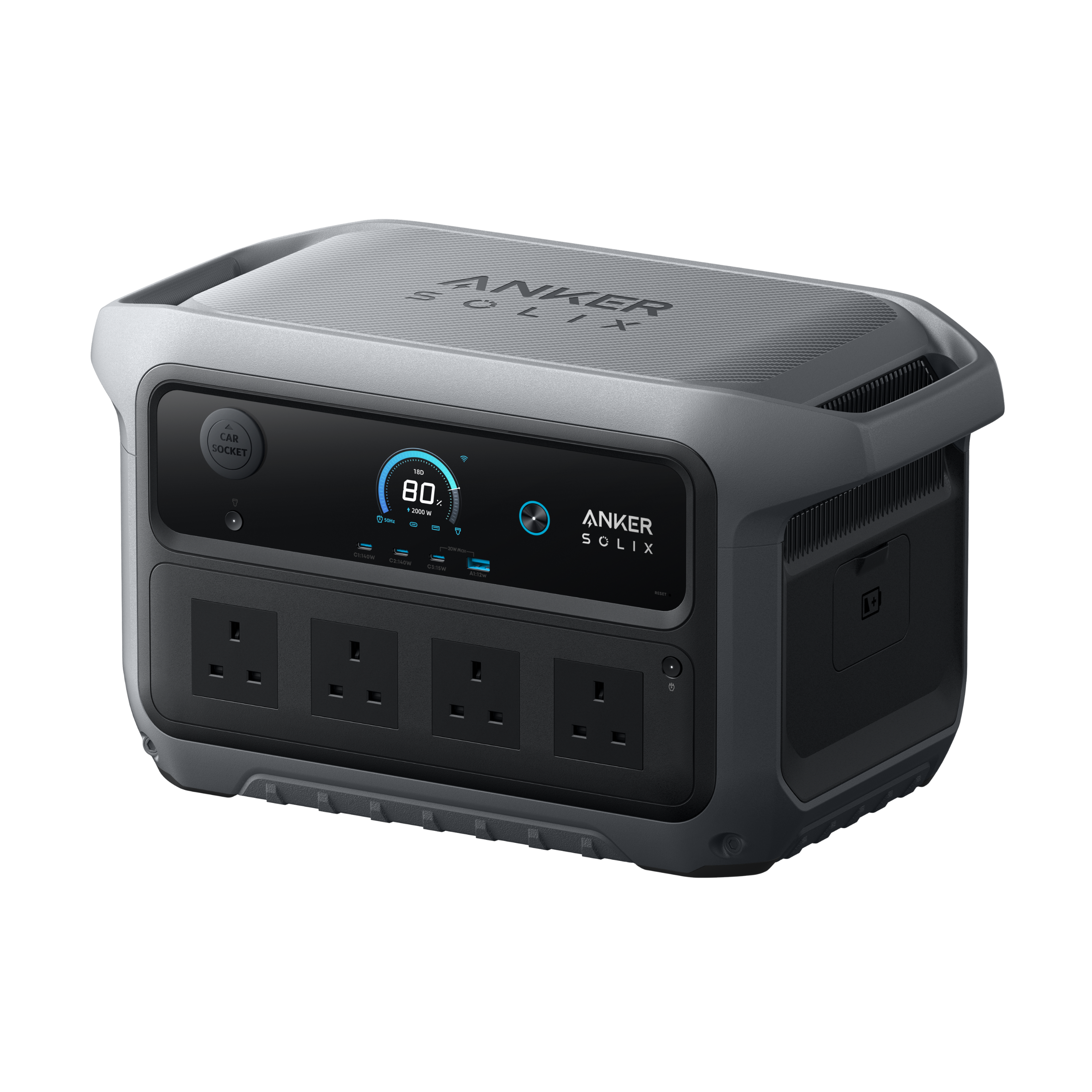 Anker SOLIX C2000 Gen 2 – 2,048Wh Portable Power Station | 2,400W