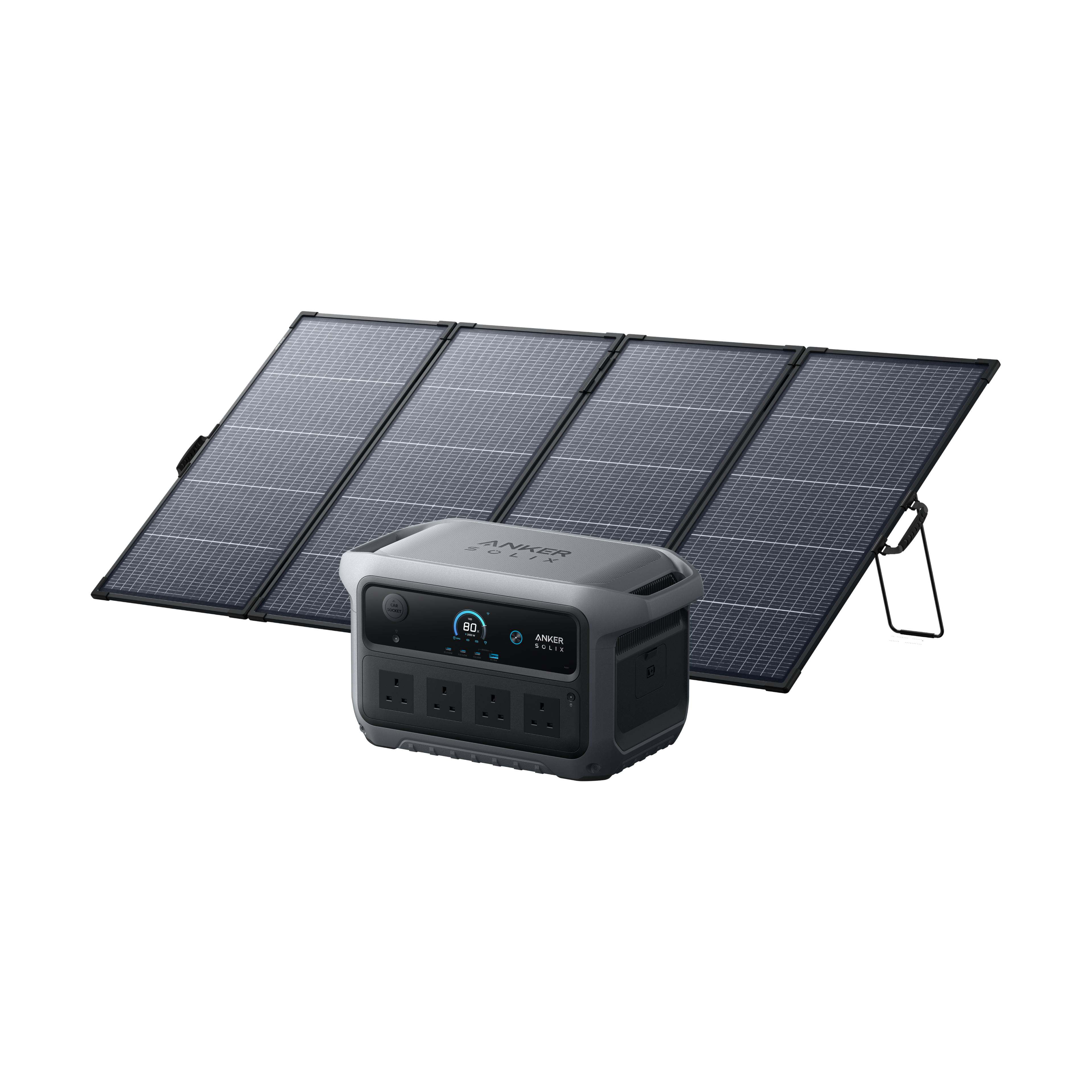 Anker SOLIX C2000 Gen 2 + PS400 Bifacial – 2,048Wh Portable Solar Power System